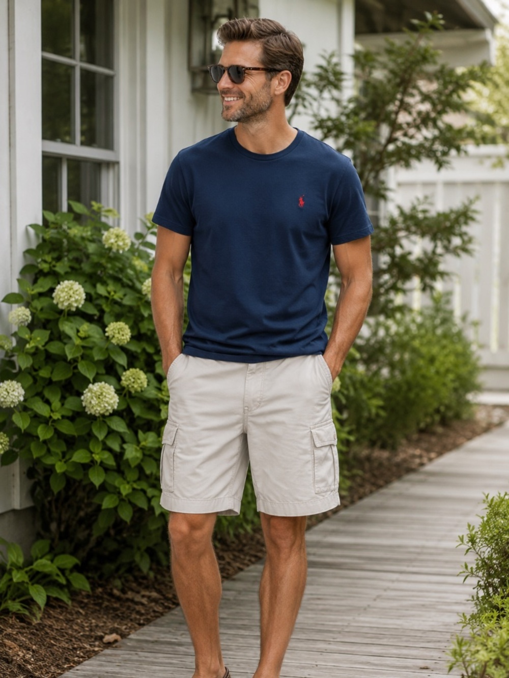 Polo Ralph Lauren Cargo Shorts Men's 46B Khaki Classic Polo Chino Preppy Y2K
